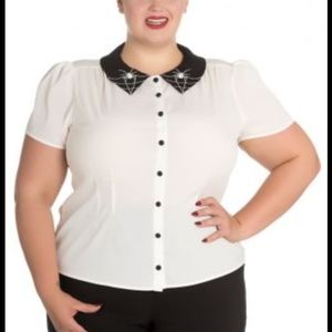 Hell Bunny Miss Muffet Top, size 4xl